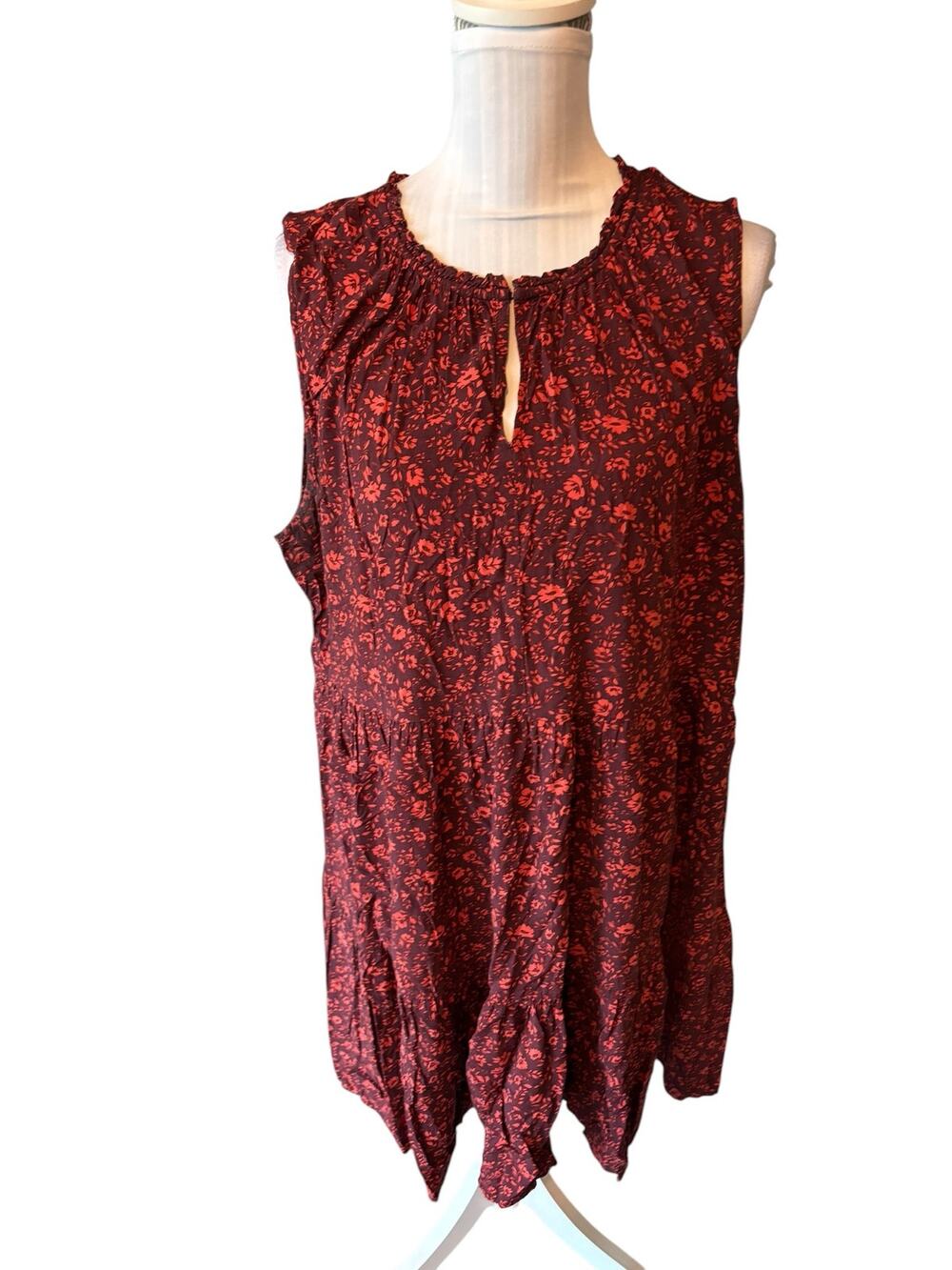Old Navy Red & Orange Floral Sundress Size XL